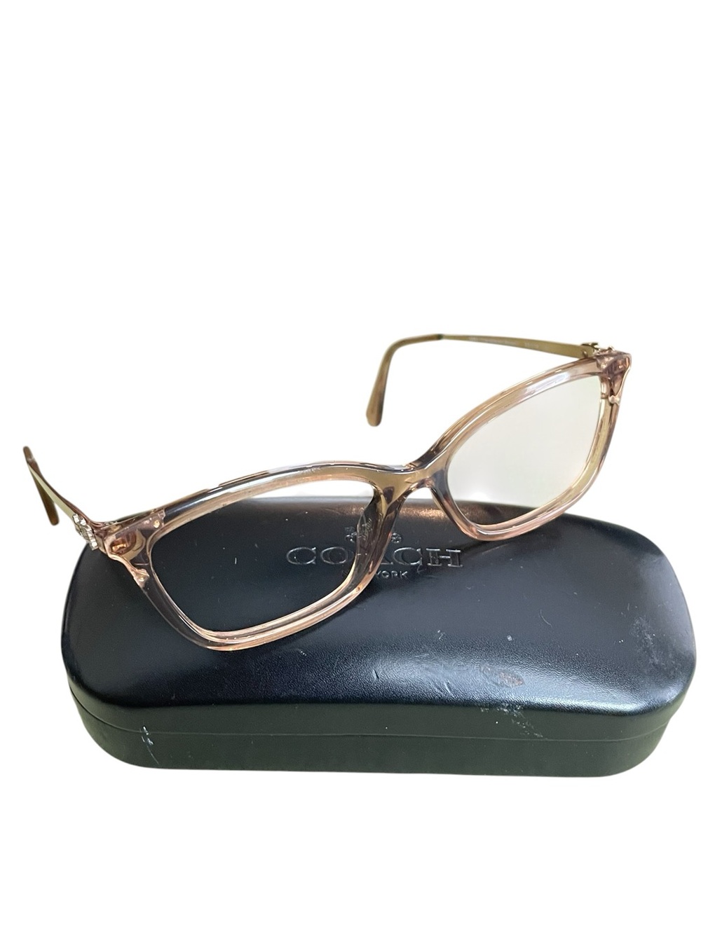 Coach HC6146U Women's Transparent Brown Rx-Ready Eyewear Frames & Case